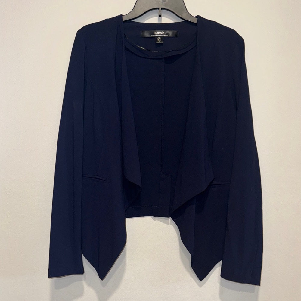 Kensie Dark Blue Women's cropped Blazer
